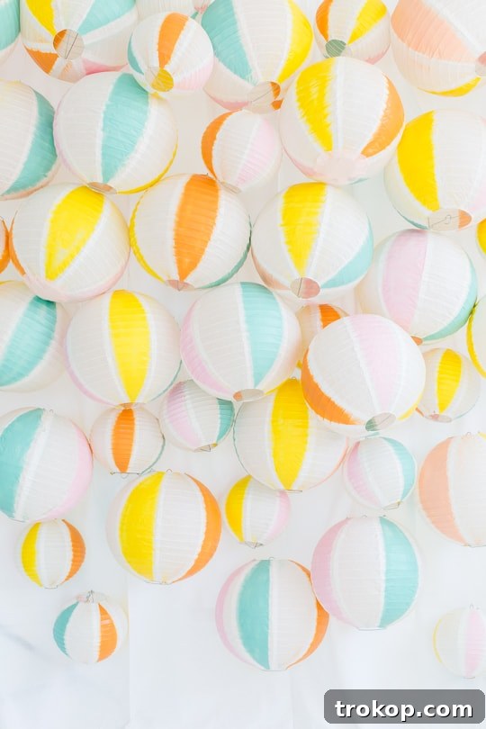 DIY beach ball back drop | sugar & cloth