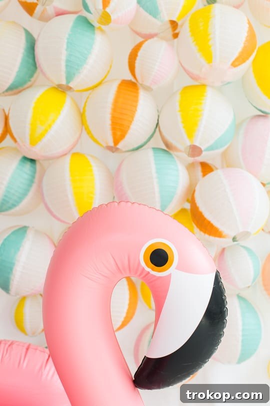 DIY beach ball back drop | sugar & cloth