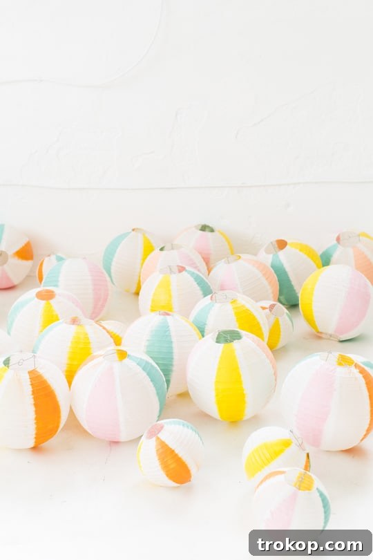 DIY beach ball back drop | sugar & cloth