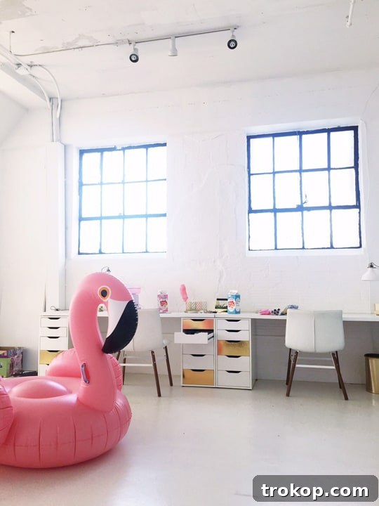 Behind the scenes view of the Sugar & Cloth creative workspace
