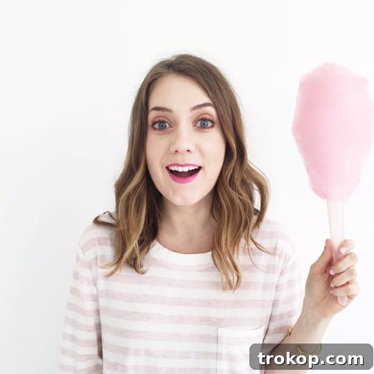A satisfying mountain of homemade cotton candy