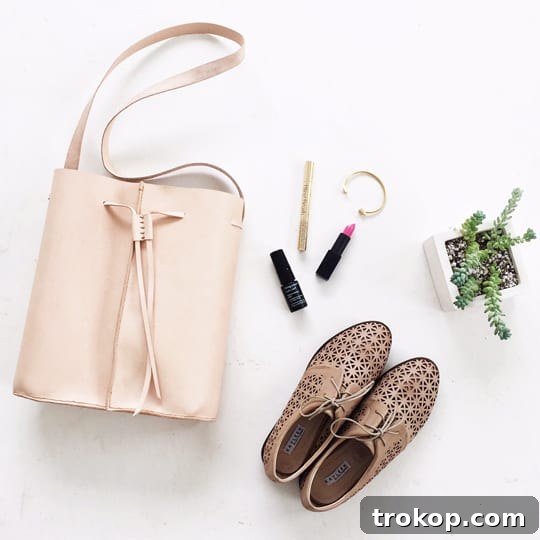 A collection of current favorite things including shoes and accessories