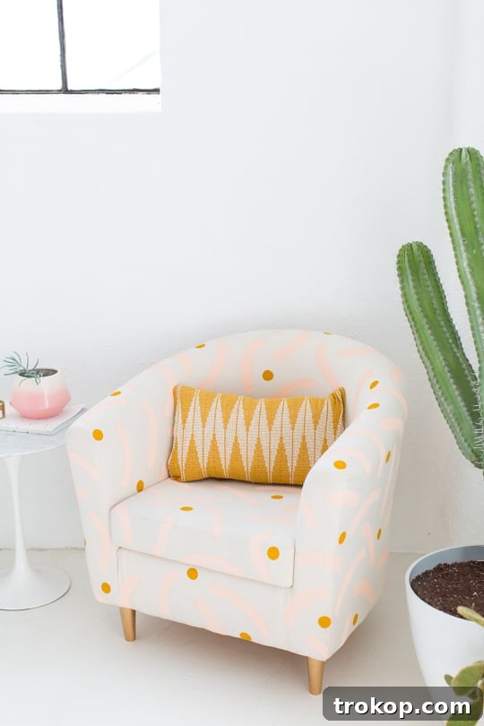 Revamp Your Chair with Paint 12 DIY patterned chair makeover | sugar & cloth