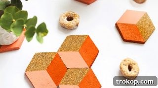 DIY Coaster Ideas - Geometric Fun Design For Your Coaster!