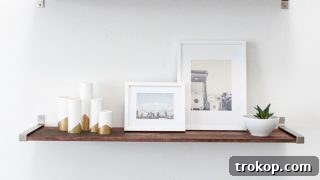 DIY Distressed Wooden Shelves
