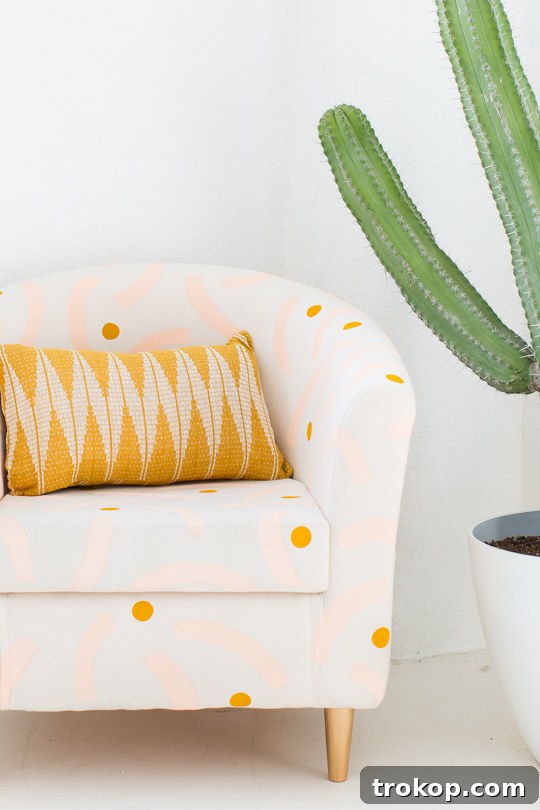 Revamp Your Chair with Paint 3 chair with cactus - painted rocking chair ideas