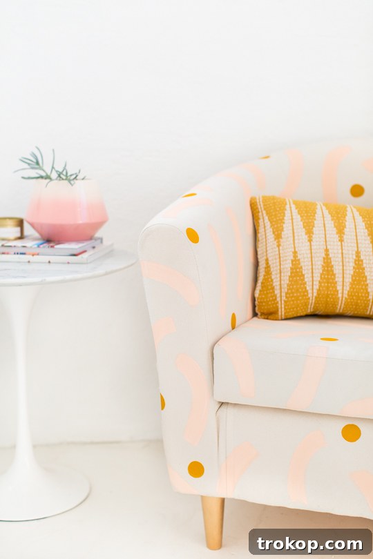 Revamp Your Chair with Paint 9 chair with side table - wooden chair painting ideas