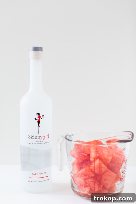 Refreshing Watermelon Vodka Sorbet 4 Sugar Free Spiked Watermelon Sorbet Recipe | sugar & cloth