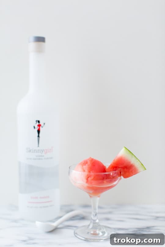 Refreshing Watermelon Vodka Sorbet 9 Sugar Free Spiked Watermelon Sorbet Recipe | sugar & cloth