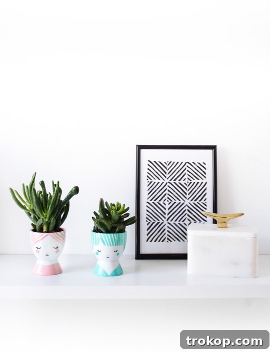 DIY mini face planters | sugar & cloth