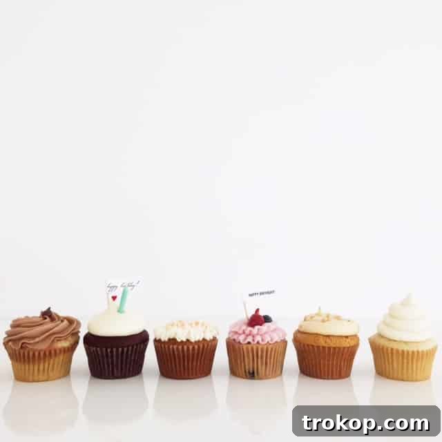 Assortment of delicious cupcakes