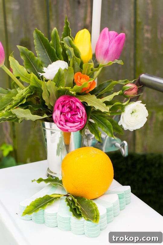 Guests Enjoying a Southern Garden Party with Vintage Car Decor