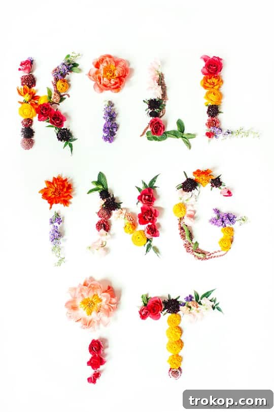 Killing It Motivational Floral Printable Killing It floral printable to celebrate success