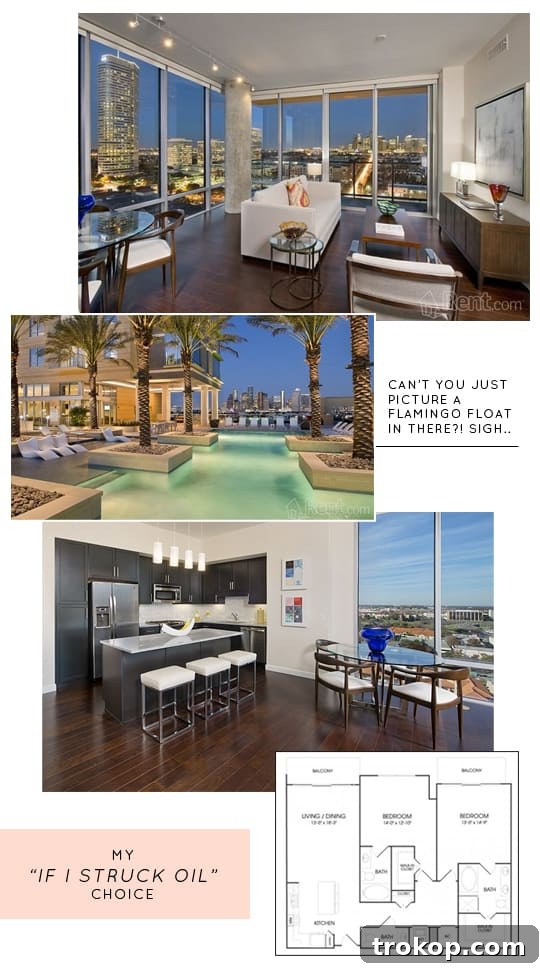 Luxurious apartment living space, my "If I struck oil" dream choice