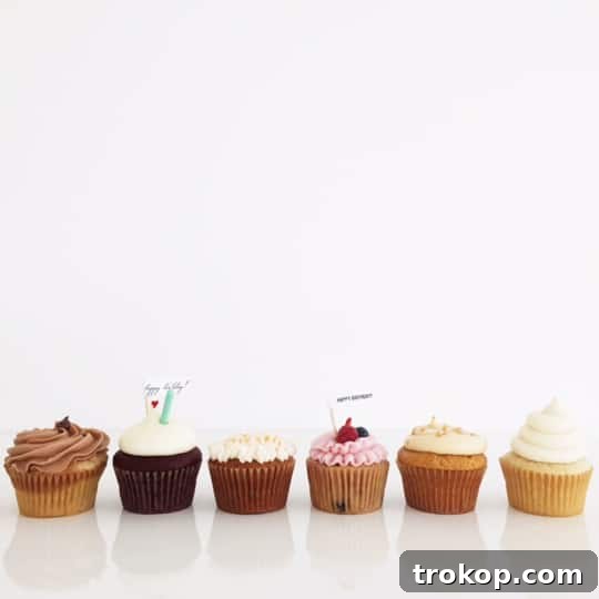 Uncut & Unfiltered: Backstage 6.1 5 Assortment of colorful birthday cupcakes with various frosting designs