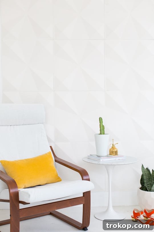 DIY retro wall panel installation (for renters!) | sugar & cloth