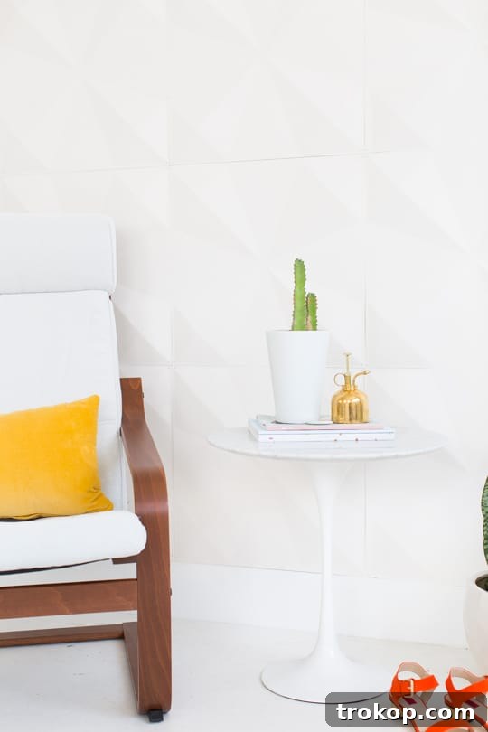 DIY retro wall panel installation (for renters!) | sugar & cloth