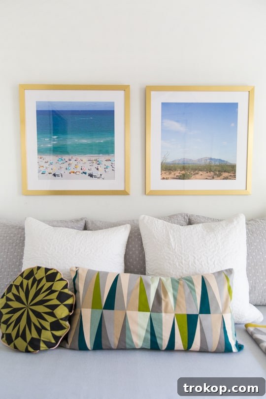 Guest bedroom with DIY daybed and stylish decor