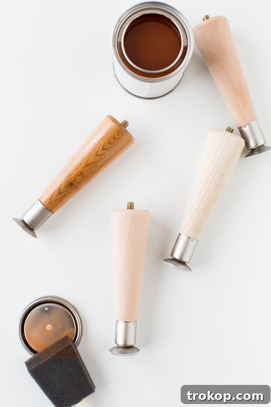 Attaching legs to DIY daybed
