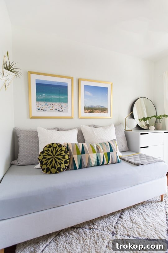 Mid-Century modern guest room design