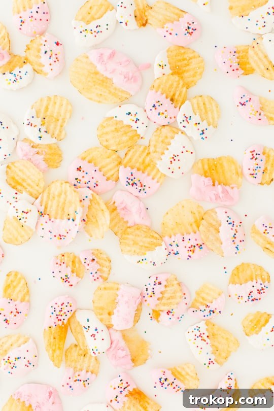 Colorful Funfetti Dessert Chips on a Platter