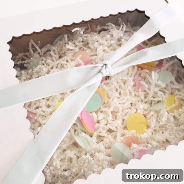 confetti birthday present wrapping