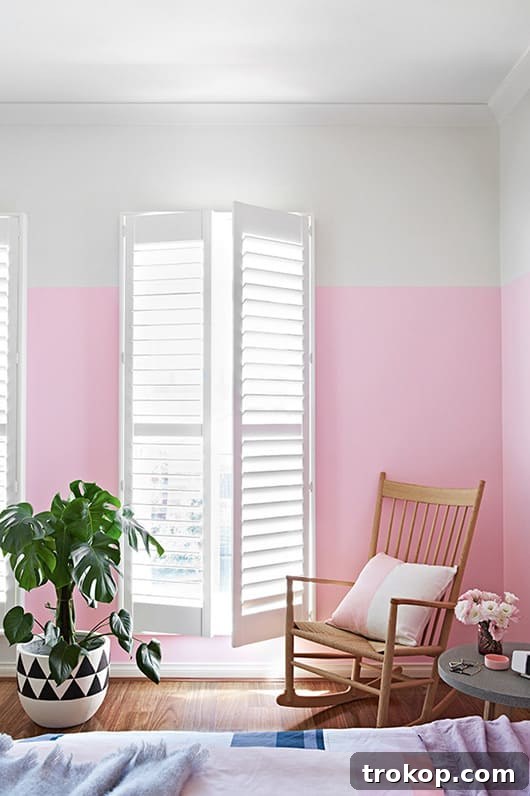 Pink Pastel Wall for Relaxing Bedroom Ambiance and Serene Sleep