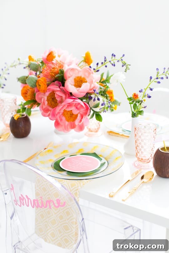 Thoughtfully curated summer goodie bags filled with luxurious and fun party favors for a Retro Summer Brunch. Ideal for guest appreciation.