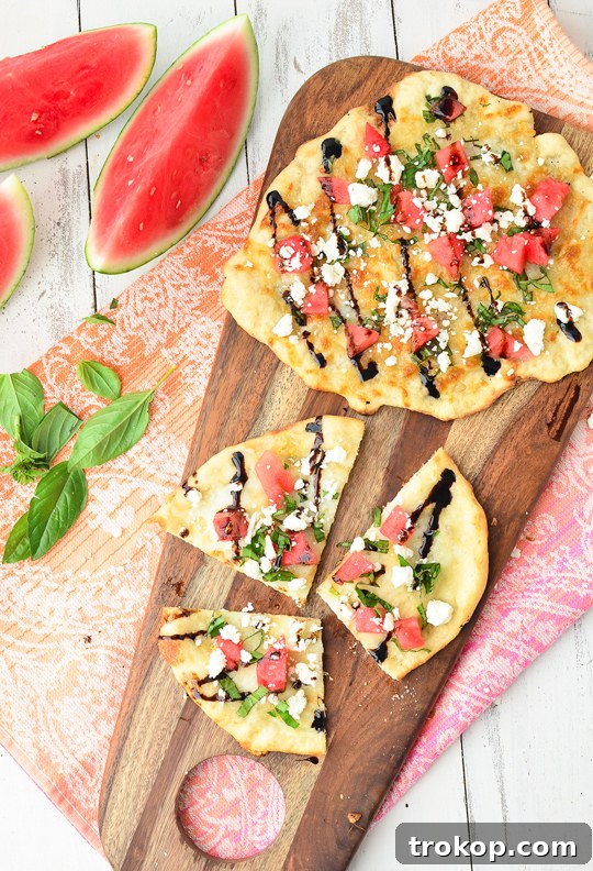 Delicious Watermelon Feta Flatbread Recipe for Summer Parties - Sugar & Cloth