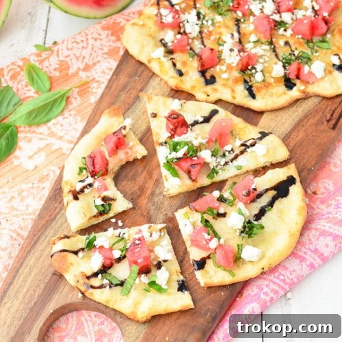 Watermelon Feta Flatbread Recipe for Summer Gatherings - Sugar & Cloth
