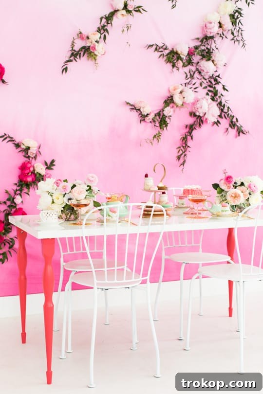 Vintage and modern seating arrangement for a BHLDN tea party