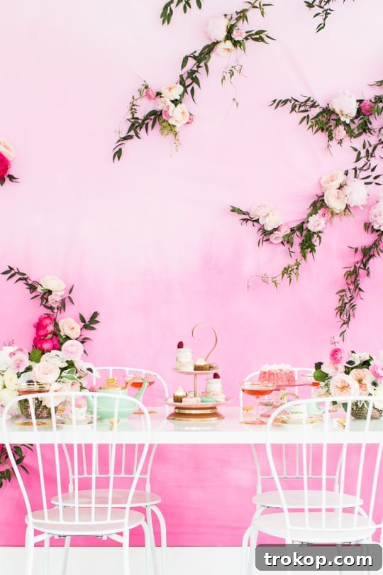 Close-up of BHLDN tea party attire and accessories with floral backdrop