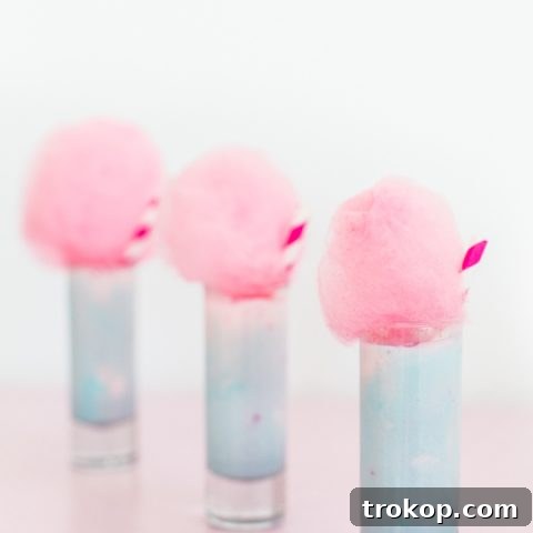 Whimsical Cotton Candy Ice Cream Shooters 11 cotton candy ice cream shots - Sugar & Cloth
