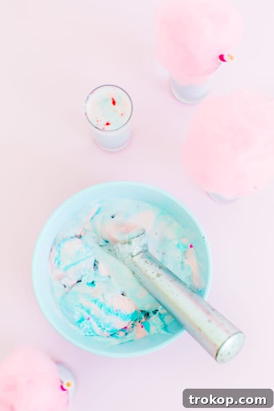 Whimsical Cotton Candy Ice Cream Shooters 6 cotton candy ice cream shots - Sugar & Cloth
