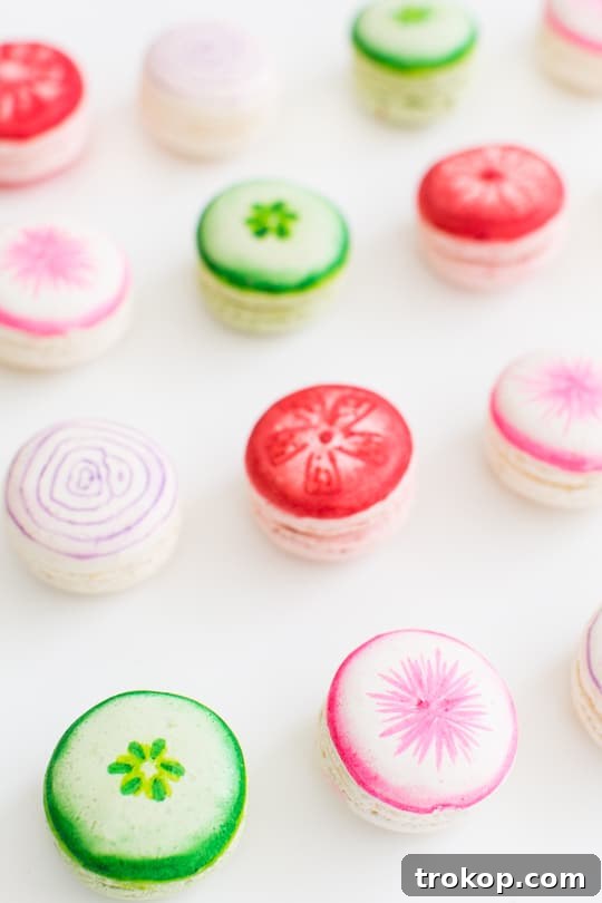 Step-by-step guide to decorating veggie macarons