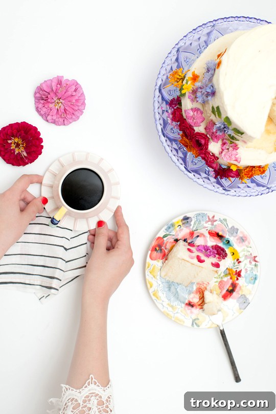 Cake Decorating with Edible Flowers for a Cake Hack