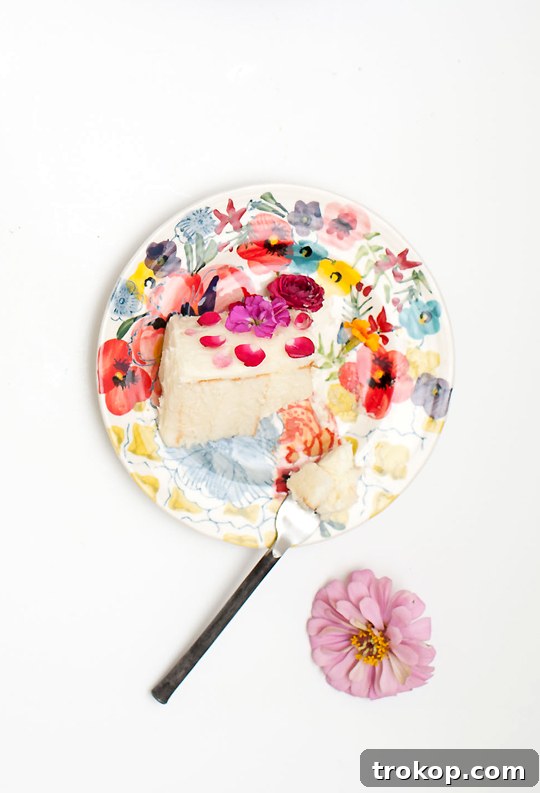 Cake with Edible Flowers