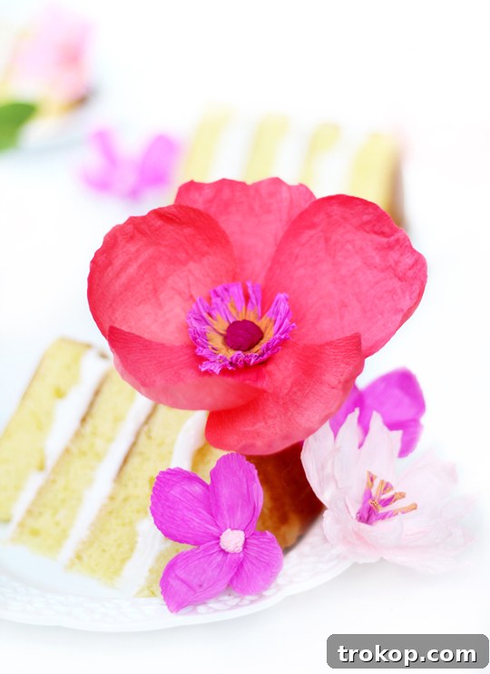 DIY paper flower cake topper - Sugar & Cloth