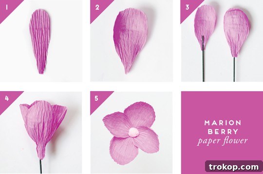 DIY paper flower cake topper - marion berry - Sugar & Cloth