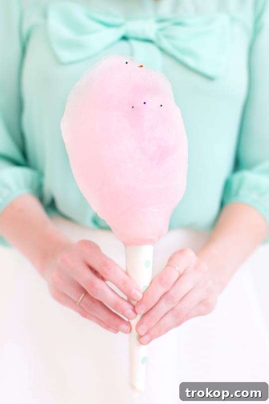 Ingredients for spiked cotton candy: floss sugar and vodka