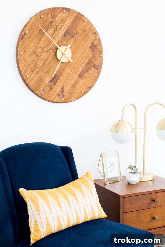 DIY mid century wall clock - sugar & cloth
