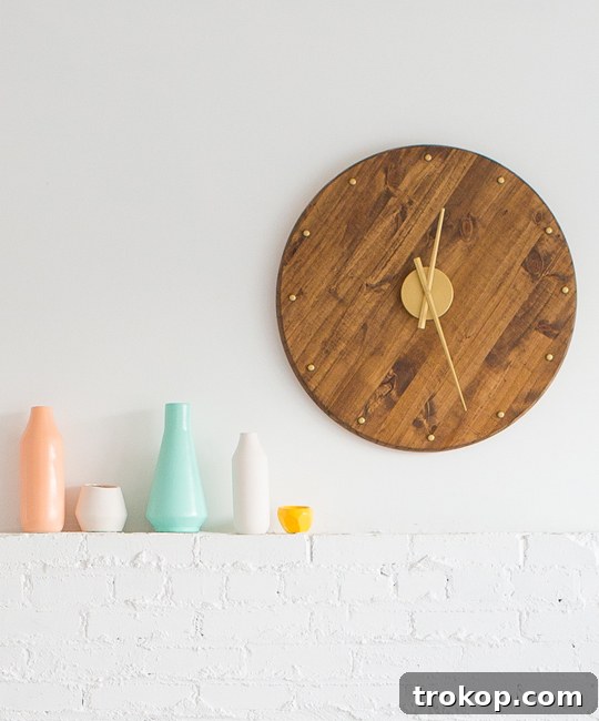 DIY mid century wall clock - sugar & cloth