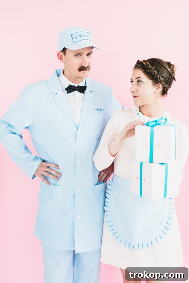 DIY Grand Budapest Hotel Couples Halloween Costume Idea: Mendl's Baker and Agatha