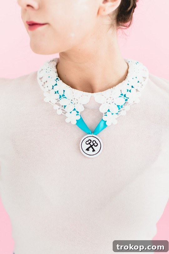 Agatha's Necklace DIY - Hipster Halloween: DIY The Grand Budapest Hotel couples costume idea