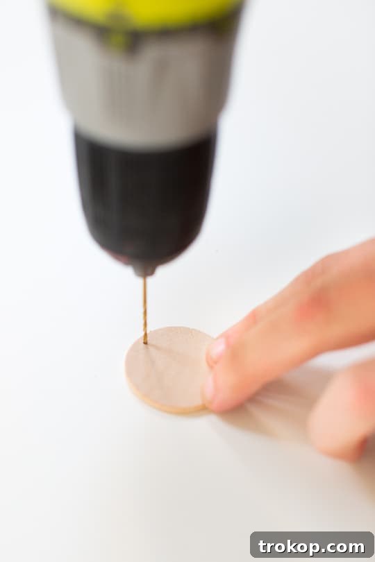 Step 1 of DIY Agatha Necklace: Drilling the hole
