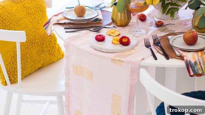 DIY Table Runner Idea: How to Make a Table Runner Iron-On + Download!