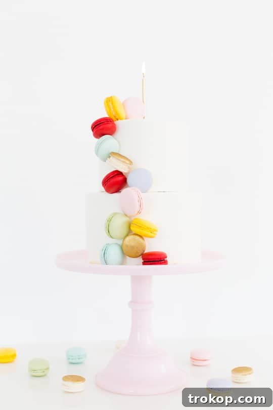 DIY Macaron Cake - A Stunning Celebration Dessert for Blog Birthdays