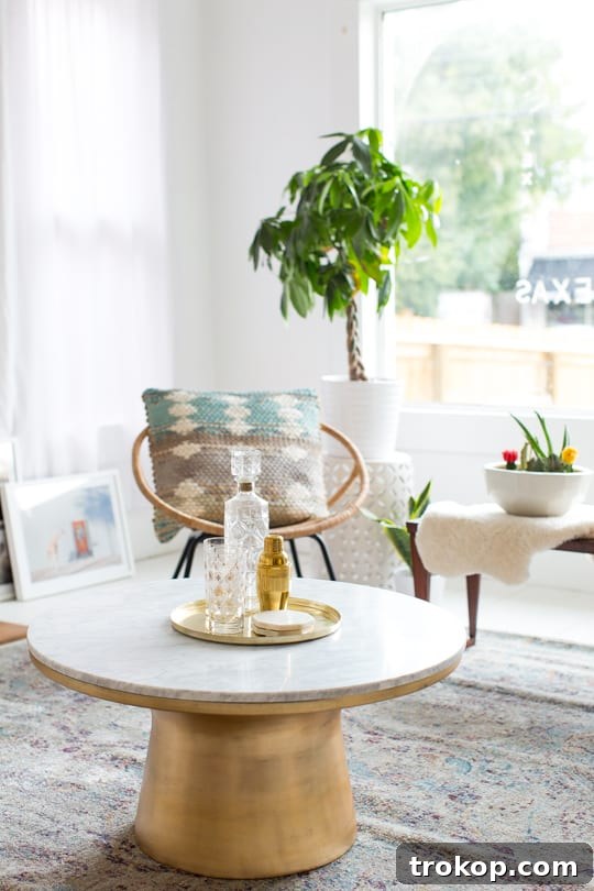 Loloi Anastasia Rugs: Inspiring a Living Room Transformation 7 Stylish Living Room Accents: Mid-Century Bench and Loloi Rugs - Collaborative Design Project