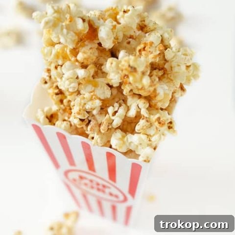 Homemade Pumpkin Pie Kettle Corn, perfectly spiced for fall.