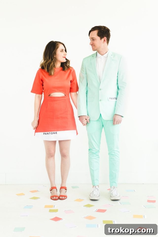 Hipster Halloween: DIY Pantone Color Combo Couples Costume - Sugar & Cloth